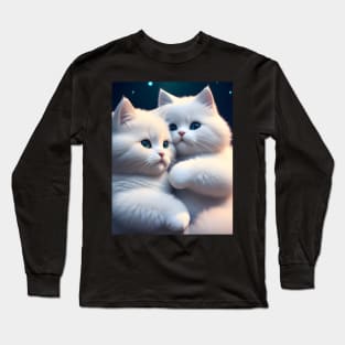 Adorable Kittens - Modern Digital Art Long Sleeve T-Shirt